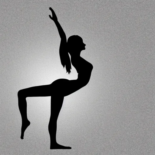 Image similar to black and white corporate logo female silhouette yoga pose