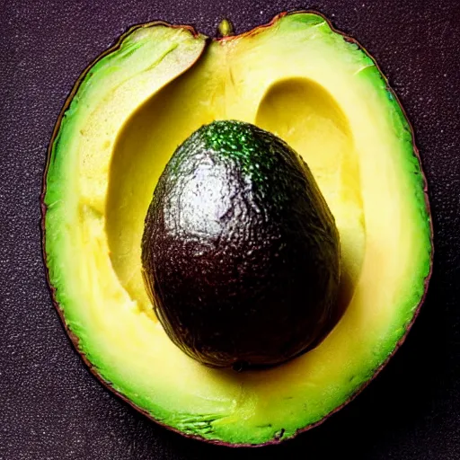 Prompt: an avocado with the face of nathan fillion, professional food photography