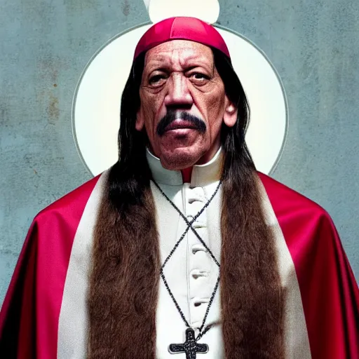 Image similar to danny trejo as the pope