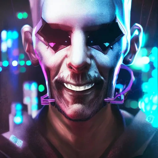 Image similar to a portrait of a evil magician dancing techno - style, cyberpunk concept art, trending on artstation, highly detailed, intricate, sharp focus, digital art, 8 k