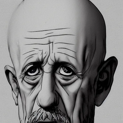 Prompt: portrait of mike ehrmantraut the incarnation of fingers, anime fantasy illustration by tomoyuki yamasaki, kyoto studio, madhouse, ufotable, trending on artstation