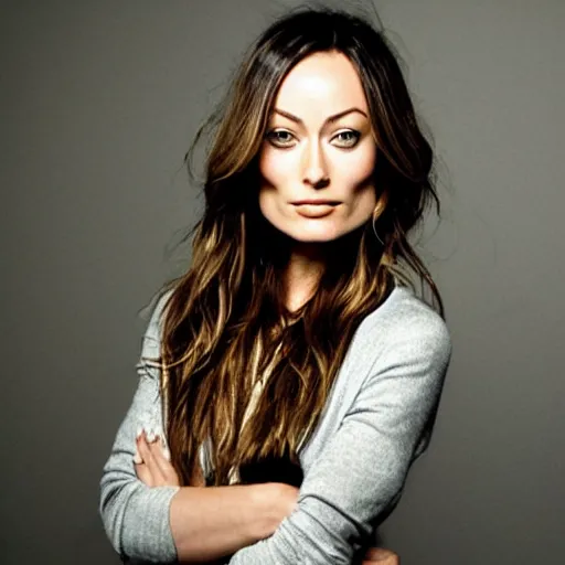 Prompt: a flat icon of olivia wilde