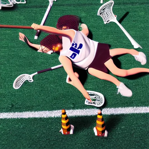 Image similar to human size kittens playing lacrosse, 4 k, photo realistic, extremely life like