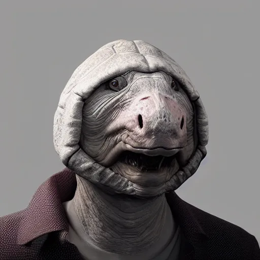 Prompt: mitch mcconnell sticking his head out of a turtle shell, octane render, unreal 5 engine