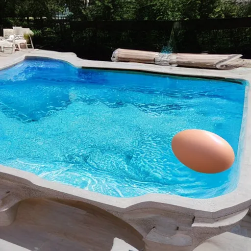 Image similar to over easy egg swimming pool