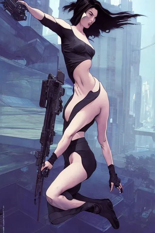 Image similar to gta yoshi as aeon flux profile picture by greg rutkowski, dynamic pose, flat matte painting, intricate, futuristic, fantasy, elegant, by stanley artgerm lau, greg rutkowski, thomas kindkade, alphonse mucha, loish, norman rockwell, fantasy lut, asymmetric, long hair, retro computer graphics, video game, fluid lines,