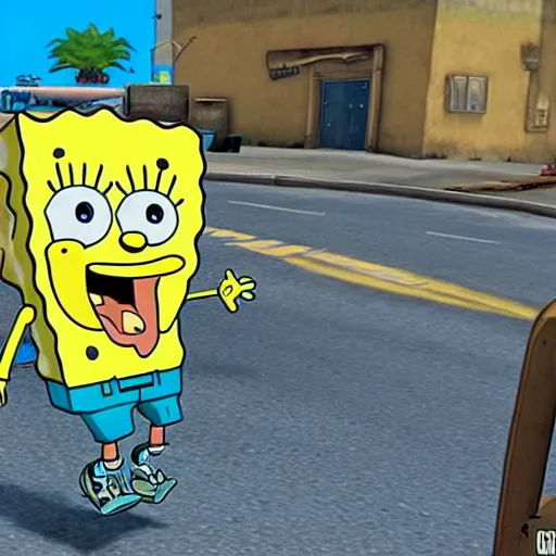 Image similar to spongebob in gta san andreas