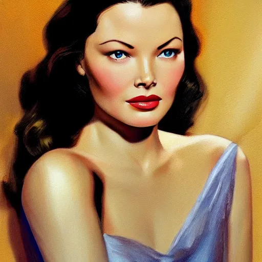 Prompt: young beautiful Gene Tierney color studio publicity photo , tight face shot portrait, highly detailed, digital painting, artstation, concept art, sharp focus, illustration, art , by dean cornwell-n 9