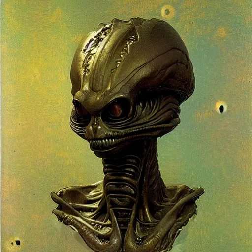 Image similar to alien by ilya repin