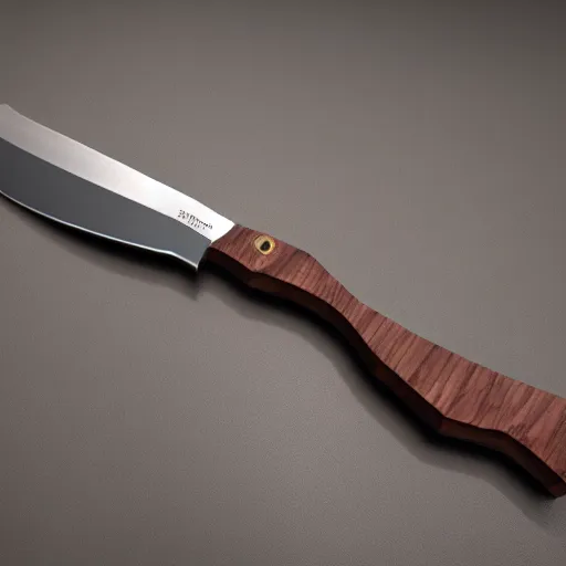 Image similar to knife consisting only of water, concept art, render, octane render, 3 d, unreal engine, raytracing