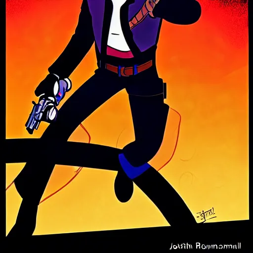 Prompt: ash Williams in DuckTales, dramatic lighting, concept art, award winning, illustration by  John Romita Jr.