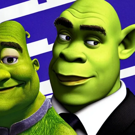 Image similar to shrek obama