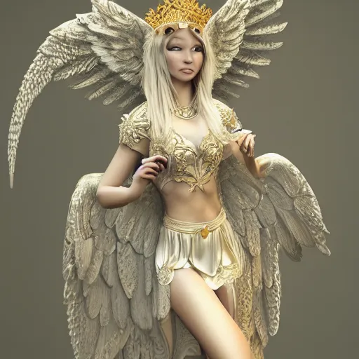 Image similar to gorgeous angelic princess, ornate 4 k intricate detailed octane render