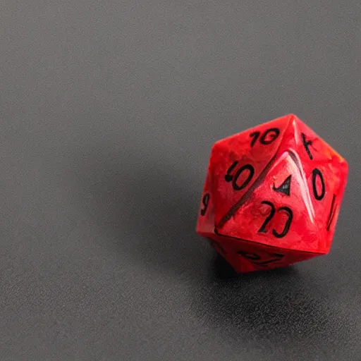 Image similar to d 2 0 covered in blood, realistic photography, high detailed
