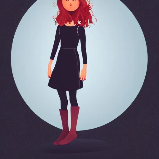 Image similar to girl with medium length red hair. black jumper. no face. centered median photoshop filter cutout vector behance hd jesper ejsing!