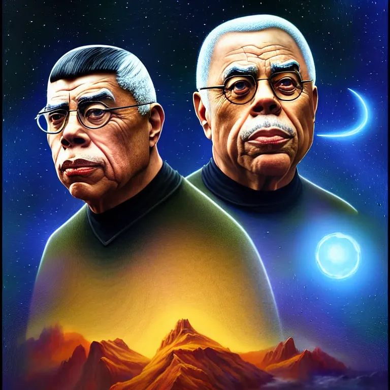 Prompt: epic professional digital art of james earl jones as spock, moderate atmospheric lighting, painted, intricate, detailed, by kyna tek, adar darnov, sidney lugo, alana fletcher, anthony moravian, epic, stunning, gorgeous, much wow, cinematic, masterpiece.