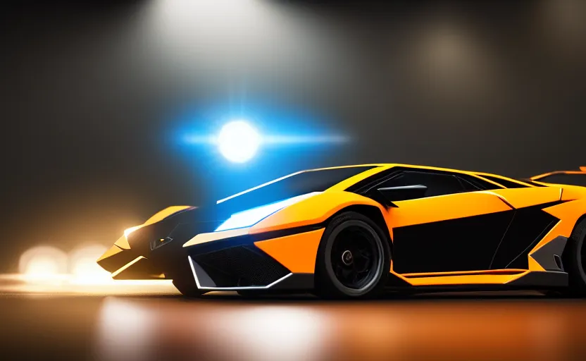 Prompt: photorealistic cyberpunk lamborghini. daylight. sunlight. lens flare. light fixtures. 8K. detailed. photorealism. artstation. 25mm f/1.7 ASPH Lens. ultra realistic