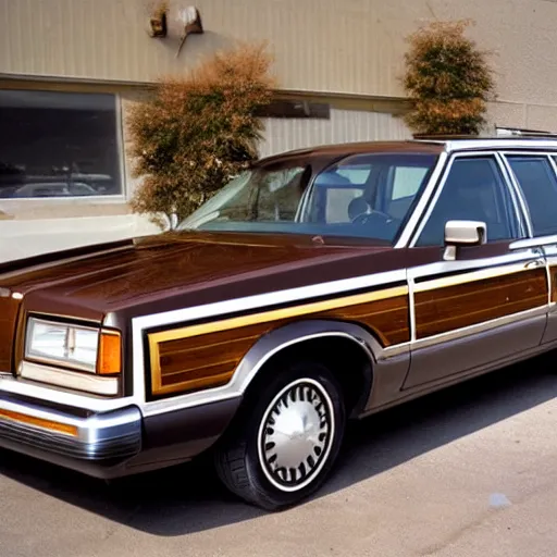 Image similar to a brown 1 9 8 9 mercury station wagon