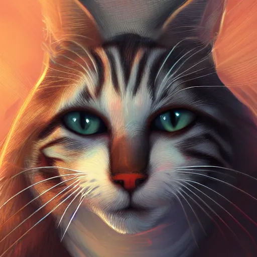 Image similar to the cat jesus, digital art, tranding on artstation, high resolution