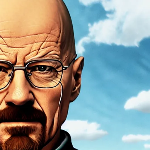 Image similar to Walter White on the cover of a PS4 game