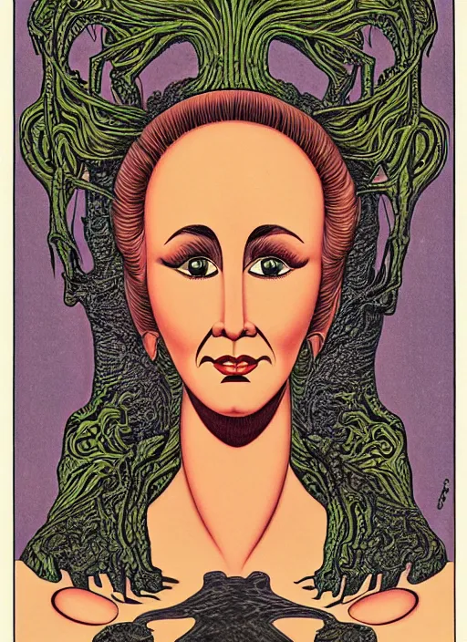 Image similar to portrait of a beautiful woman by basil wolverton