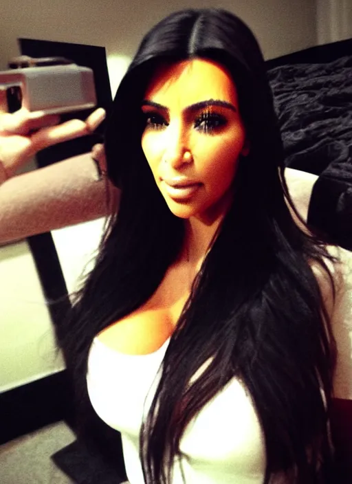 Image similar to photo still full pov of a kim kardashian with a alien facehugger over her face, cinematic full shot.