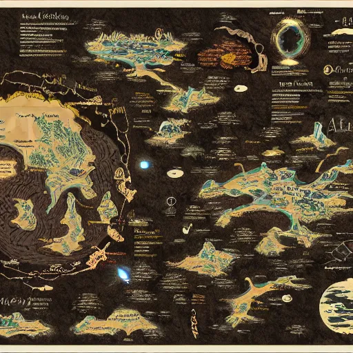 Image similar to a map of an alien world