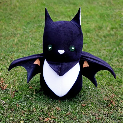 Image similar to soft plushie toy of a cute bat