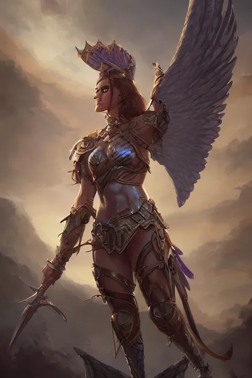 Image similar to amazon valkyrie athena, d & d, fantasy, portrait, highly detailed, headshot, digital painting, trending on artstation, concept art, sharp focus, illustration, art by artgerm and greg rutkowski and magali villeneuve