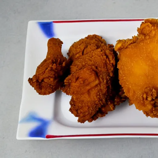 Image similar to fried chicken made of jello