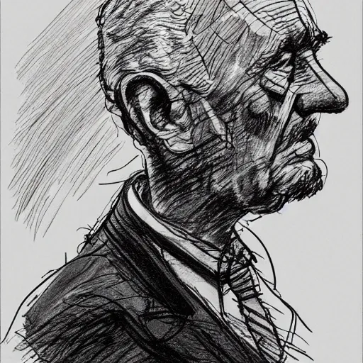 Image similar to a realistic yet scraggly portrait sketch of the side profile of a stern and sophisticated the spy, trending on artstation, intricate details, in the style of frank auerbach, in the style of sergio aragones, in the style of martin ansin, in the style of david aja, in the style of mattias adolfsson