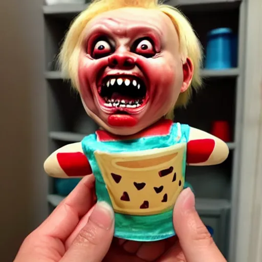 Image similar to screaming chucky doll made of ice cream