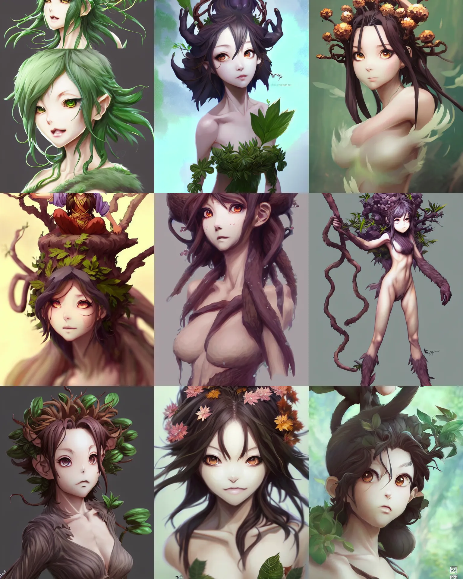 Prompt: monkey concept art of an anime dryad | | cute - fine - face, pretty face, realistic shaded perfect face, fine details by hyeyoung kim, stanley artgerm lau, wlop, rossdraws, james jean, andrei riabovitchev, marc simonetti, and sakimichan, tranding on artstation
