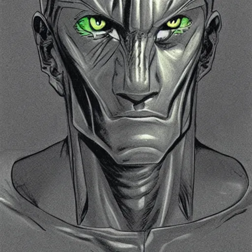 Prompt: portrait of Anubis, angry, in Travis Charest style