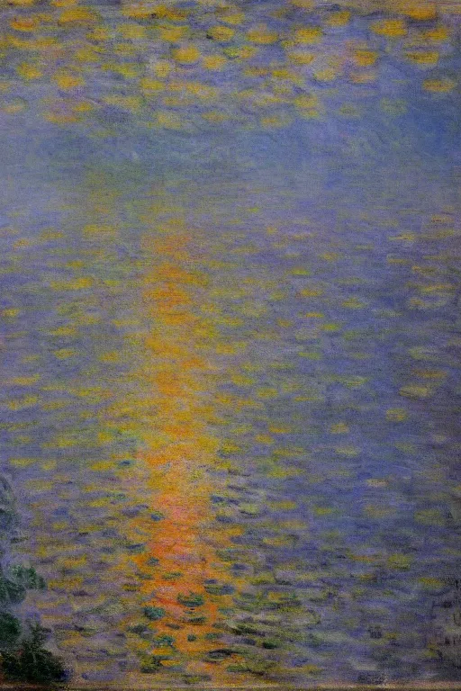 Prompt: Batman impresionism painting by Claude Monet, night