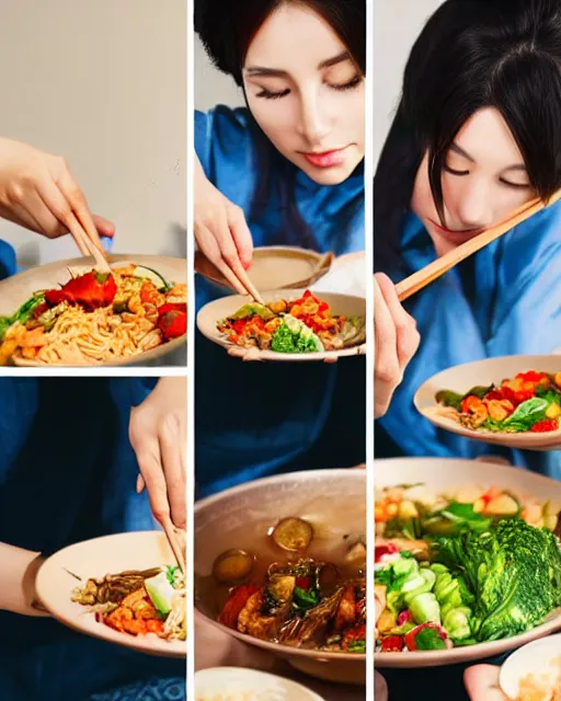 Image similar to Stock Photos of a beautiful Chinese woman preparing a traditional meal