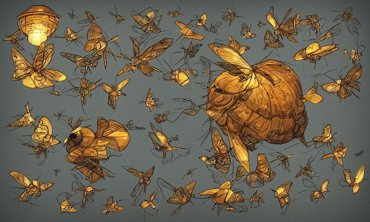 Prompt: discworld theme, moth, flocking birds, 3 d art, digital illustration, perfect lighting