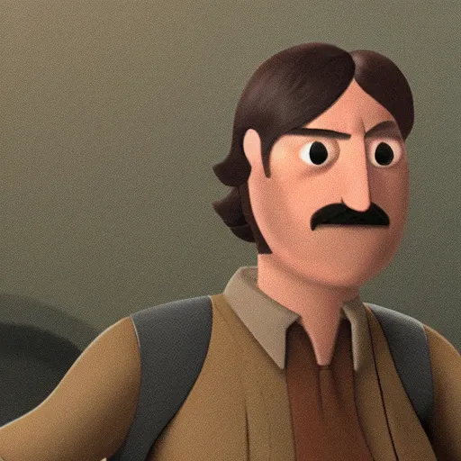 Image similar to A still of Bob Belcher in Star Wars The Clone Wars (2008)