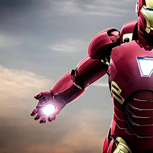 Image similar to ironman in the praetor suit, 4k, high detail, high-resolution photograph, professional photography, ultra-detail