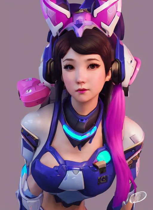 Image similar to d. va from overwatch, au naturel, fighting, 裸 体, hyper detailed, digital art, trending in artstation, cinematic lighting, studio quality, 自 然, smooth render, unreal engine 5 rendered, octane rendered, art style by klimt and nixeu and ian sprigger and wlop and krenz cushart