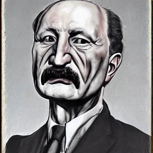 Prompt: martin heidegger became bloody ugly degenerate, photo - realistic, color image, 2 k, highly detailed, occult art