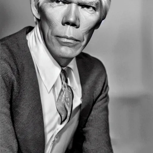 Prompt: 60 year old James coburn blue eyes thin nose thin hair