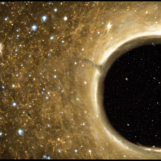 Prompt: a black chalice, a spiraling galaxy above it