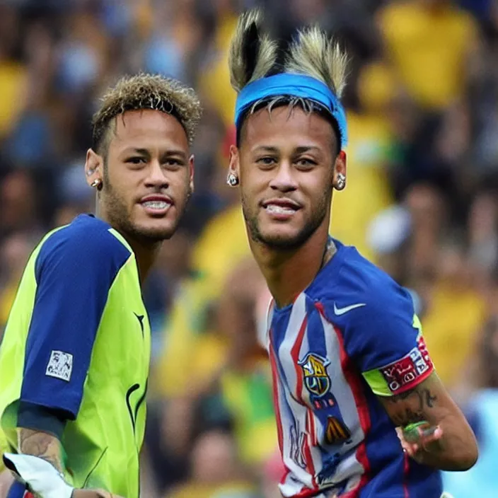 Image similar to Neymar with cat ears