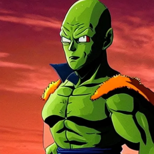 Prompt: Jason Statham as King Piccolo in live action Dragon Ball movie