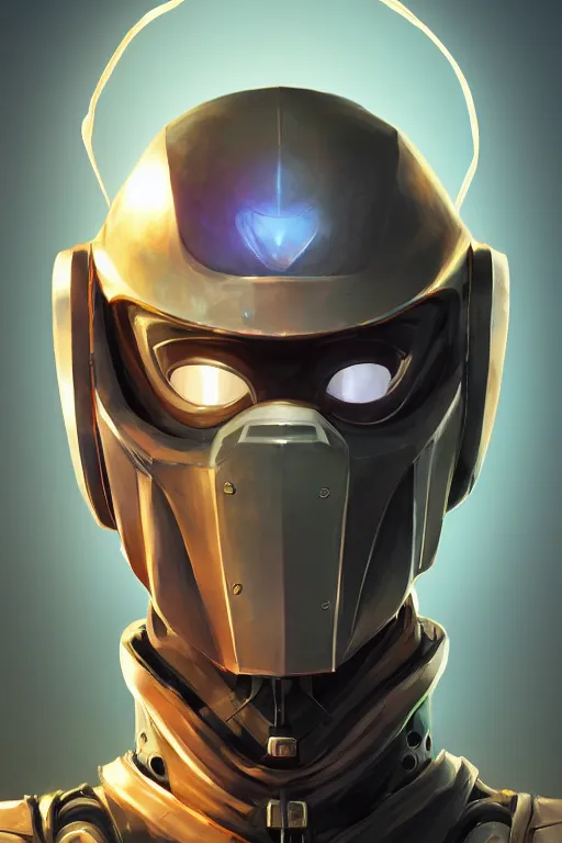 Image similar to epic mask helmet robot ninja portrait stylized as fornite style game design fanart by concept artist gervasio canda, behance hd by jesper ejsing, by rhads, makoto shinkai and lois van baarle, ilya kuvshinov, rossdraws global illumination radiating a glowing aura global illumination ray tracing hdr render in unreal engine 5