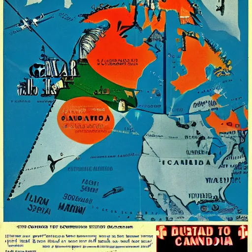 Image similar to invasion of canada by the usa plans 1 9 5 0 s