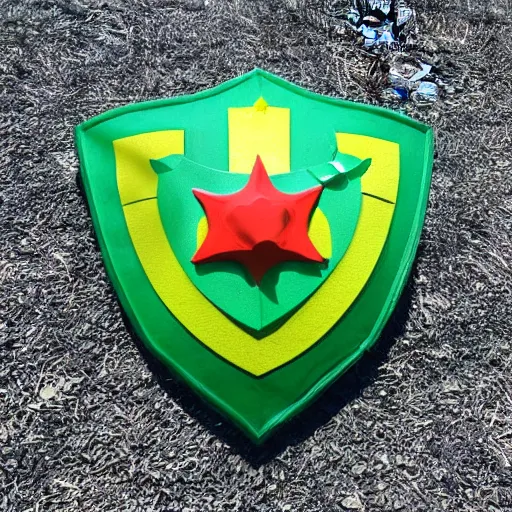 Image similar to a cute 3 d shield