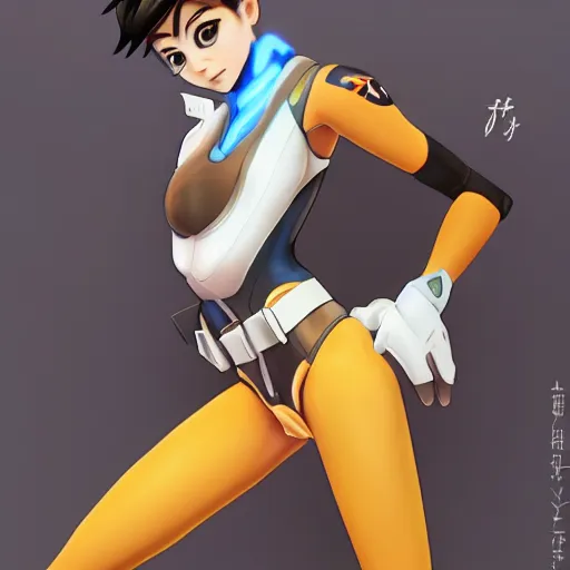 Image similar to b usty tracer from overwatch r 3 4 h entai n s fw p orn p ussy trending on pixiv