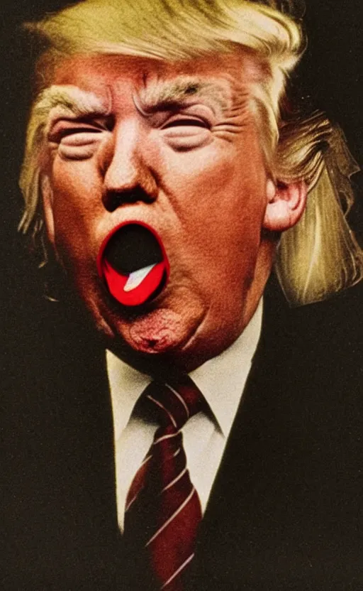 Image similar to poster of donald trump sticking his tongue out like the iconic einstein photo